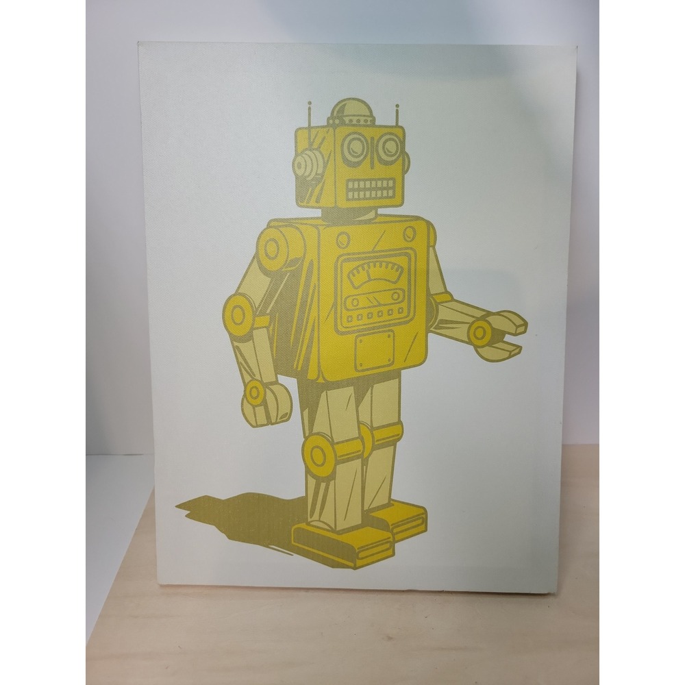 Retro Robot Art Print Canvas‎ Wall Decor Whimsical Kids Room Decoration